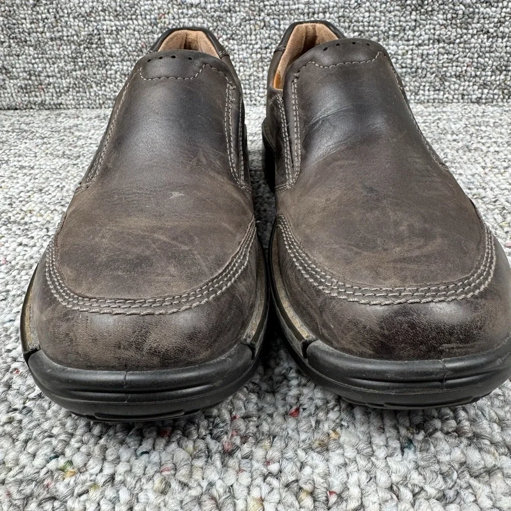 Ecco Fusion II Shoes Mens 8 Leather Slip On Casual Comfort Walking Brown